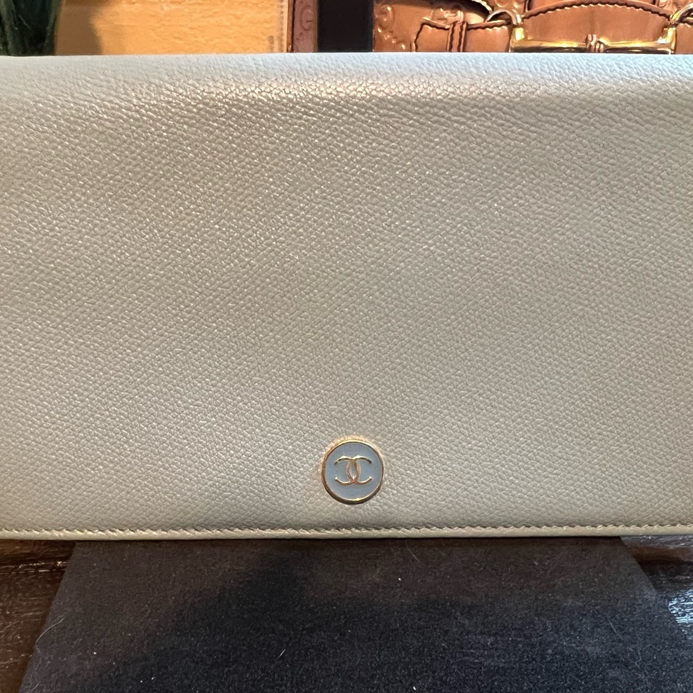 Chanel light blue vintage lady’s wallet